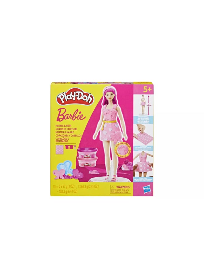 Play-Doh Barbie Hearts and Hair Modelling Compound Playset Multicolour 31.8 x 27.9 x 4.4 cm HPDG13575X0 - Image 1